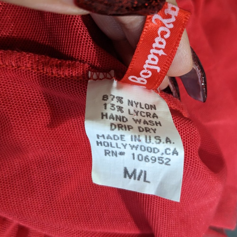 Forplay Red Mesh Ruffle Halter Gown - Picture 11 of 11